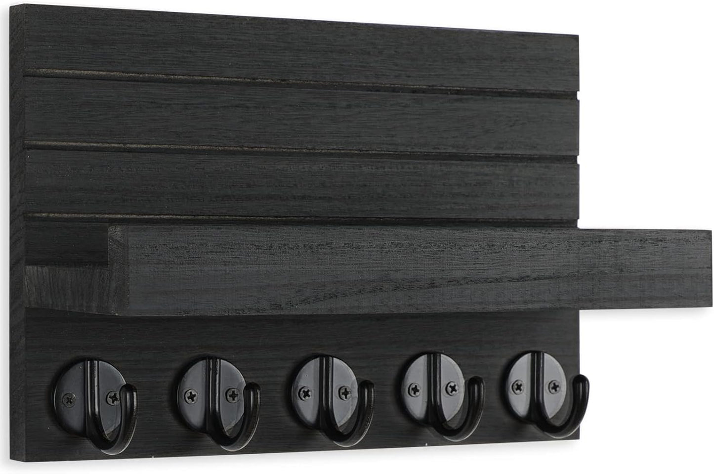 Stylish Rustic Key Holder with Shelf - Perfect for Organizing Keys, Bags, and Coats in Your Entryway